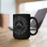 Second Amendment "Peaceful Not Passive" Black Mug 15oz