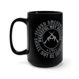 Second Amendment "Peaceful Not Passive" Black Mug 15oz