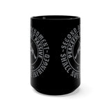 Second Amendment "Peaceful Not Passive" Black Mug 15oz
