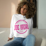 Joe Local Pink Circle Logo Crop Hoodie