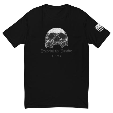 Peaceful Not Passive 1791 Skull Logo Short Sleeve T-shirt