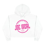 Joe Local Pink Circle Logo Crop Hoodie