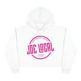 Joe Local Pink Circle Logo Crop Hoodie