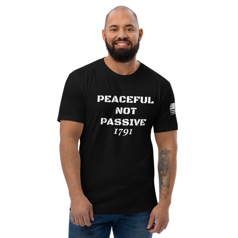 Joe Local 'Peaceful Not Passive 1791" Short Sleeve T-shirt